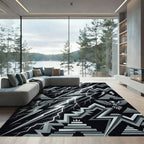 Monochromatic Lightning Eagle Pyramid Rug