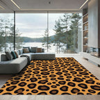 Bold Leopard Print Spotty Rug