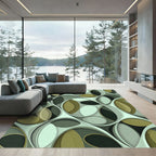 Shaded Sage Oval Interlocking Weave Rug