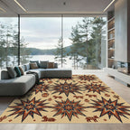 Earthy Southwestern Star and Desert Fauna Rug