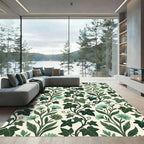 Teal Bloom Ivy Vine Rug