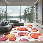 Pink Orange Bubbles Gradient Scatter Rug