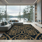 Gold Clover Chain Embossed Rug