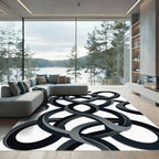 Monochromatic Intertwined Abstract Loops Rug