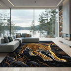 Golden Leopard Savanna Sunset Rug