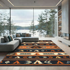 Geometric Southwestern Tent Earth Tone Rug