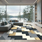 Geometric Shadow Play Cubes Rug