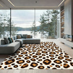 Classic Cream and Black Leopard Spot Rug