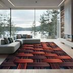 Woven Baskets Terracotta Brown Texture Rug