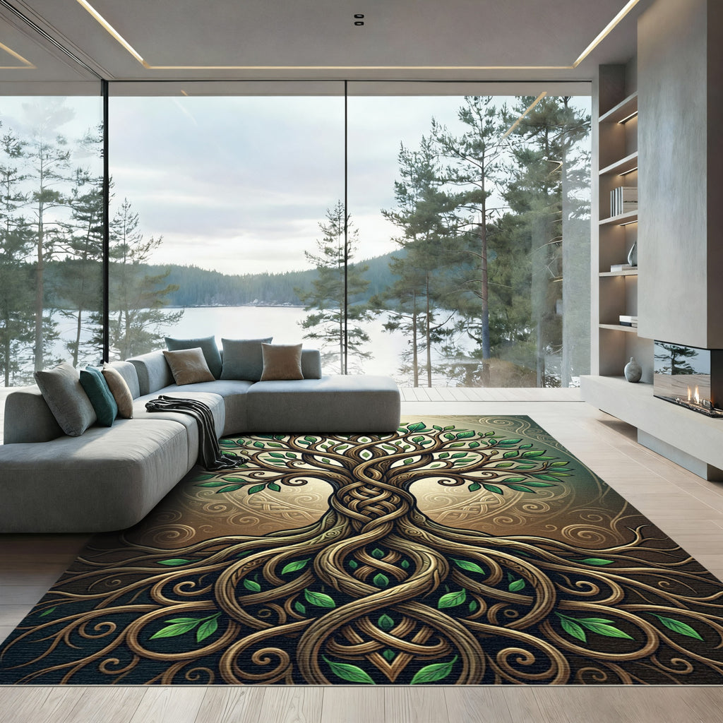 Intricate Celtic Tree of Life Rug