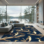 Earthy Cormorant Bird Navy Habitat Rug