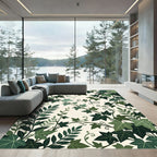 Lush Green Ivy Vine Botanical Tile Rug