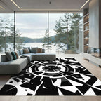 Monochromatic Geometric Burst Abstract Rug