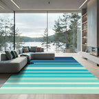 Ethereal Ocean Gradient Striped Rug