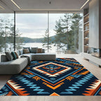 Navajo Inspired Eagle Diamond Pattern Rug
