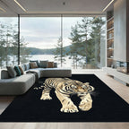Majestic Tiger With Black Stripes Rug