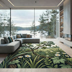 Botanical Grapevine Meadow Flora Art Rug