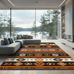 Earthy Southwestern Geometric Stripe Area Rug