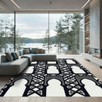 Monochromatic Geometric Arch Lattice Rug