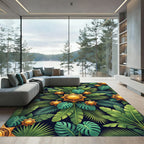 Golden Sun Tropical Verdant Foliage Rug