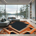Retro Escher Staircase Geometric Rug