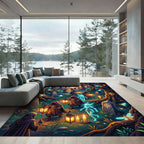 Ethereal Forest Lantern Spirit Journey Rug