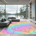 Pastel Swirl Vine Garland Rug