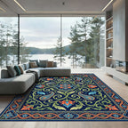 Ornate Paisley Floral Lattice Rug