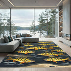 Golden Yellow Perch School Aquatic Art Rug
