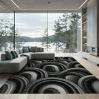 Monochromatic Arch Waves Rug