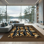 Modern Jaguar Stripe Graphic Accent Rug
