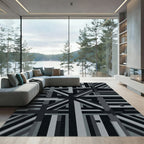 Monochromatic Intersecting Geometric Stipes Rug