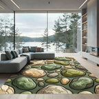 Earthy Pebble Medley Composition Rug