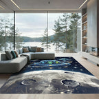 Cosmic Interstellar Alien Flying Saucer Rug
