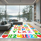 Colorful Alphabets Numbers and Shapes Rug