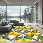 Sunny Lemon Lattice Trellis Rug