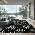Monochromatic Polka Dot Cluster Arrangement Rug