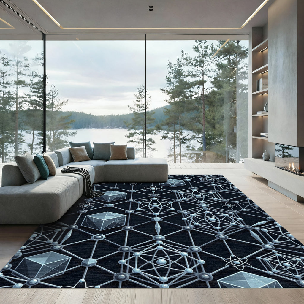 Geometric Atom Structure Dimensional Rug