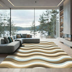 Earthy Tones Wavy Stripe Rug