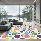 Playful Multicolored Easter Egg Confetti Rug