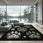 Gray Brown Claw Marks Arrangement Rug