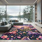 Ethereal Unicorn Meadow with Pastel Florals Rug