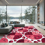 Abstract Red Pink Watermelon Slices Rug