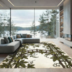 Botanical Ivy Trellis Forest Green Rug