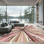 Pink Ballet Flats Radial Burst Rug