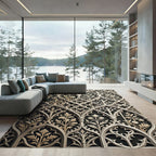 Gothic Cream Floral Lattice Arch Rug