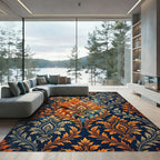 Golden Amber Acanthus Swirl Rug
