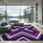 Bold Purple Pink Jagged Chevron Rug