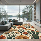 Terra Cotta Floral Desert Bloom Rug