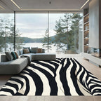 Bold Black Zebra Stripes Rug